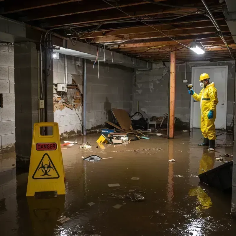 Flooded Basement Electrical Hazard in Florence, OR Property